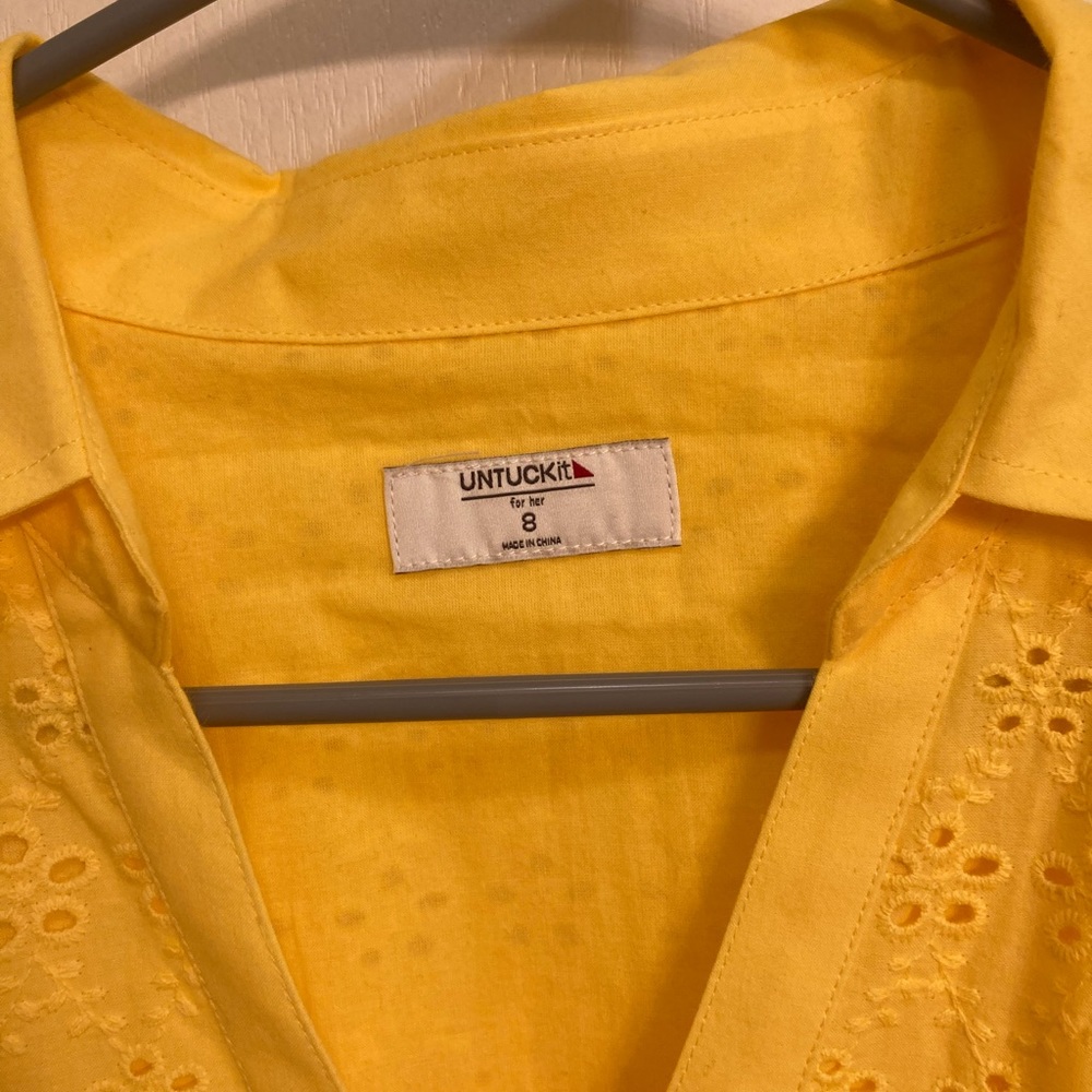 Cotton Eyelet Short Sleeve Augusta Dress (untuckit) - Picture 7 of 9
